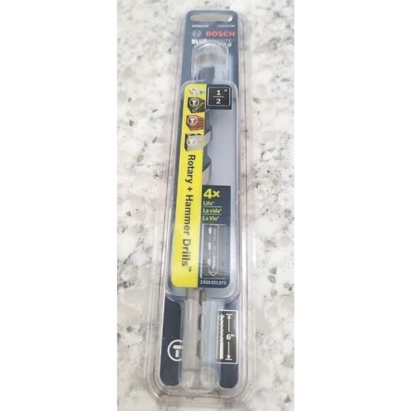 Bosch 1/2" x 6"‎ Blue Granite Turbo Concrete Hammer Drill Bit - HCBG16T - Picture 1 of 7